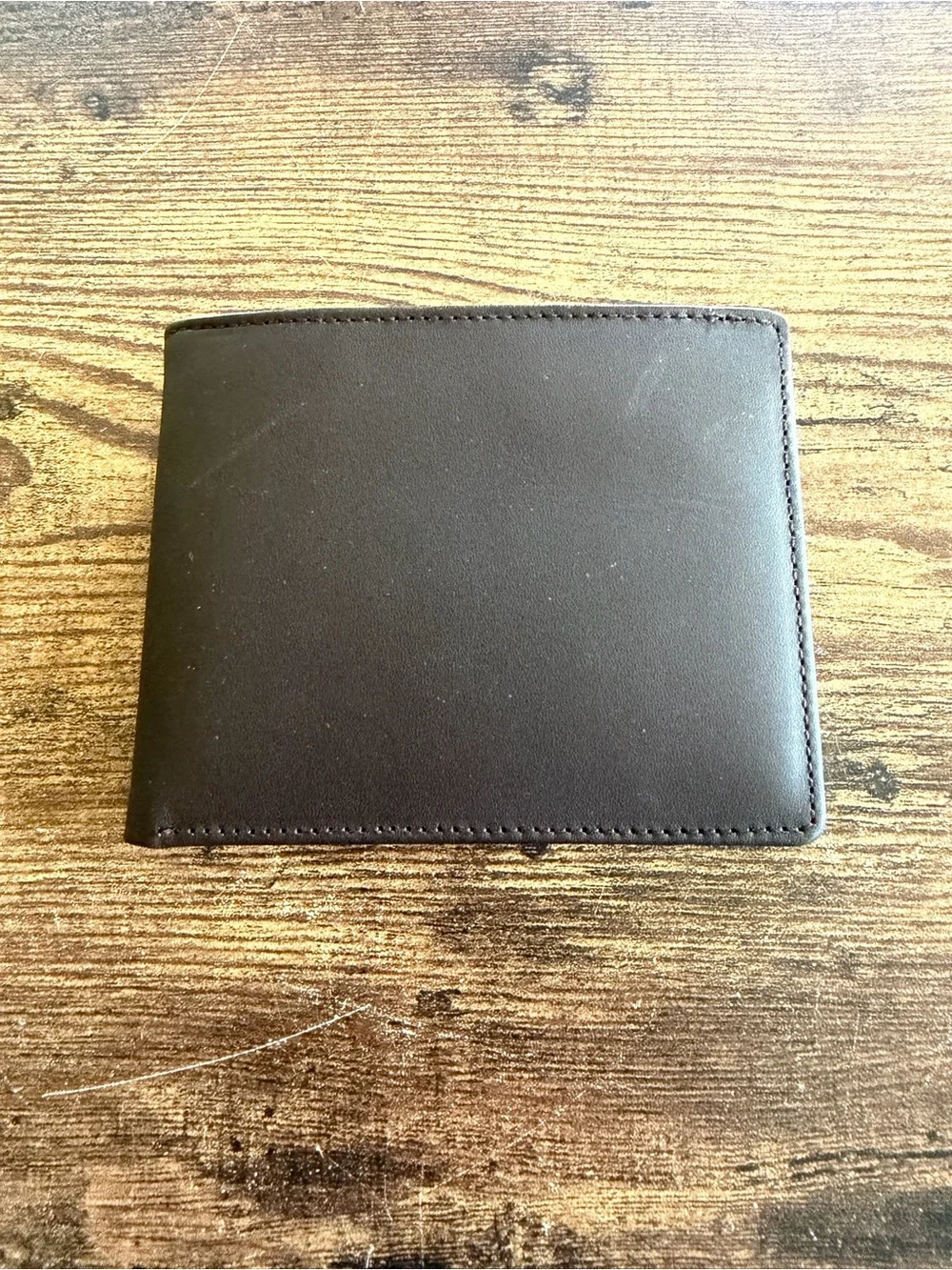 Brooks Brothers Men's Classic Brown Leather Bifold Wallet